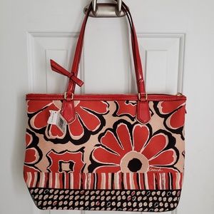 Coach Poppy Floral Scarf Tote